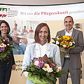 Der Vorstand des LfK: Vorstandsvorsitzende Andrea Lippmann (Mitte), stellvertretende Vorstandsvorsitzende Nora Jürgens (links), Schriftführer Bernd Leiendecker (rechts)