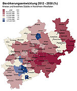 Bevölkerungsprognose für NRW (Quelle: Bertelsmann Stiftung)